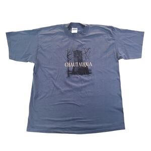 Chautauqua Miller Bell Tower T-Shirt Blue Lynn Campbell XL